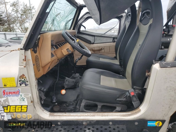 1995 Jeep Wrangler S with VIN 1J4FY19P9SP316266, listed as a Copart auction lot 88686725 with 121,561 mi miles and Salvage Title. Bid and sale history available at carsss.com. Image 7.