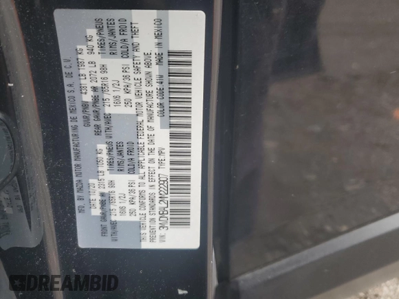 2021 Mazda CX-30 S with VIN 3MVDMBAL2MM222907, listed as a Copart auction lot 48070245 with Not Provided miles and Salvage Title. Bid and sale history available at carsss.com. Image 15.