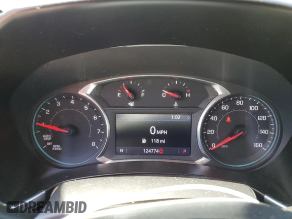 2019 Chevrolet Equinox Premier with VIN 3GNAXNEV8KS561549, listed as a Copart auction lot 54332695 with 124,774 mi miles and Salvage title. Bid and sale history available at DreamBid. Image 9.