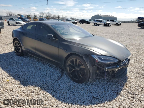 2021 Tesla Model S Plaid с VIN 5YJSA1E64MF451576, выставлен на аукционе Copart как лот 45425625 с пробегом 40 563 миль миль и Списание • Salvage title. История ставок и продаж доступна на DreamBid. Изображение 4.
