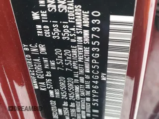 2023 Kia Telluride S with VIN 5XYP64GC5PG357330, listed as a Copart auction lot 50215895 with 29,245 mi miles and Salvage Title. Bid and sale history available at DreamBid. Image 14.