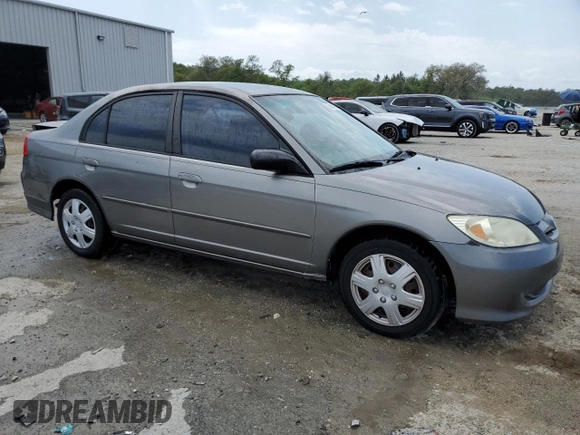 2005 Honda Civic LX with VIN 2HGES16505H608324, listed as a Copart auction lot 53636065 with 176,303 mi miles and Clean Title. Bid and sale history available at DreamBid. Image 4.