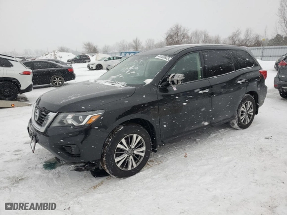 2019 Nissan Pathfinder S with VIN 5N1DR2MM7KC616145, listed as a Copart auction lot 44406565 with 108,305 mi miles and Clean Title. Bid and sale history available at carsss.com. Image 1.