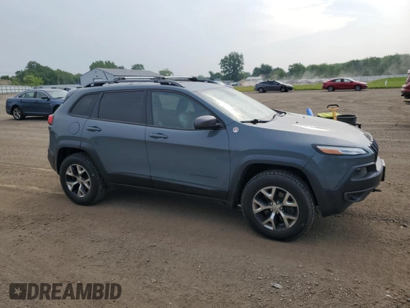 2014 Jeep Cherokee Trailhawk with VIN 1C4PJMBS4EW160341, listed as a Copart auction lot 60761475 with 135,087 mi miles and Salvage title. Bid and sale history available at DreamBid. Image 4.