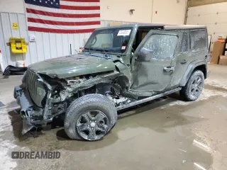 2020 Jeep Wrangler Unlimited Sport S with VIN 1C4HJXDNXLW291607, listed as a Copart auction lot 43440035 with 53,874 mi miles and Salvage Title. Bid and sale history available at carsss.com. Image 1.