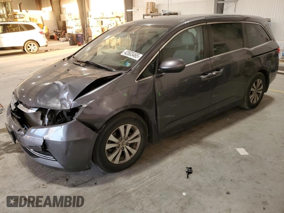 2017 Honda Odyssey SE with VIN 5FNRL5H33HB016555, listed as a Copart auction lot 42603465 with 74,914 mi miles and Salvage Title. Bid and sale history available at carsss.com. Image 1.
