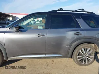 2023 Nissan Pathfinder Platinum with VIN 5N1DR3DK4PC204924, listed as a IAAI auction lot 41366352 with 25,918 mi miles and . Bid and sale history available at DreamBid. Image 13.