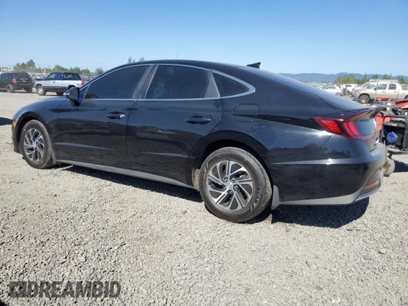 2022 Hyundai Sonata Hybrid Blue with VIN KMHL24JJ9NA052455, listed as a Copart auction lot 61164194 with 31,272 mi miles and Salvage Title. Bid and sale history available at carsss.com. Image 2.