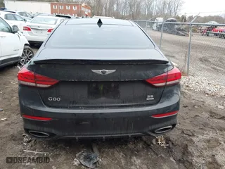2019 Genesis G80 3.8L with VIN KMTFN4JE5KU320344, listed as a IAAI auction lot 41710605 with 51,232 mi miles. Bid and sale history available at carsss.com. Image 17.