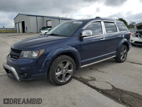 2017 Dodge Journey Crossroad Plus with VIN 3C4PDCGG4HT581492, listed as a Copart auction lot 56106085 with 129,476 mi miles and Salvage title. Bid and sale history available at DreamBid. Image 1.