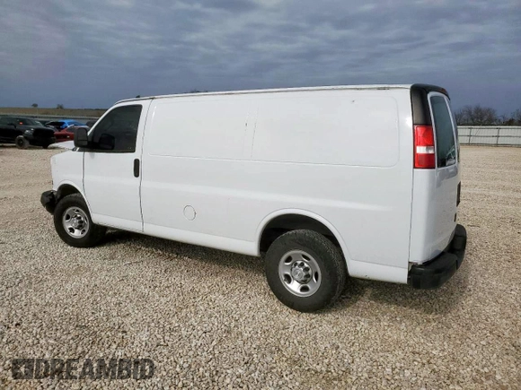 2020 Chevrolet Express Cargo with VIN 1GCWGAFP7L1127228, listed as a Copart auction lot 58584465 with 83,826 mi miles and Salvage title. Bid and sale history available at DreamBid. Image 2.