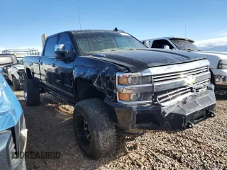 2015 Chevrolet Silverado 3500HD LTZ with VIN 1GC4K0E83FF591845, listed as a Copart auction lot 81810164 with 50,608 mi miles and Salvage Title. Bid and sale history available at carsss.com. Image 4.