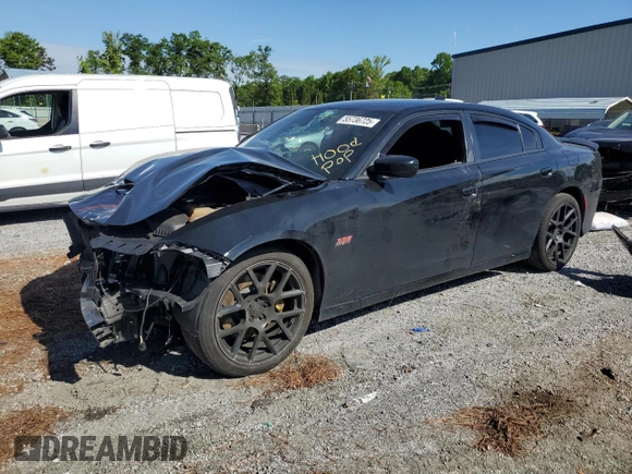 2019 Dodge Charger Scat Pack with VIN 2C3CDXGJ2KH753993, listed as a Copart auction lot 55736725 with 84,816 mi miles and Salvage title. Bid and sale history available at DreamBid. Image 1.