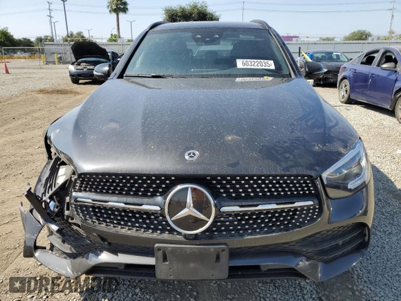 2021 Mercedes-Benz GLC 300 with VIN W1N0G8EB8MF872703, listed as a Copart auction lot 60322035 with 56,609 mi miles and Salvage title. Bid and sale history available at DreamBid. Image 5.