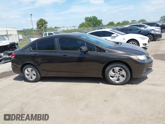 2013 Honda Civic LX with VIN 2HGFB2F54DH511717, listed as a IAAI auction lot 42116495 with 112,898 mi miles and . Bid and sale history available at DreamBid. Image 13.