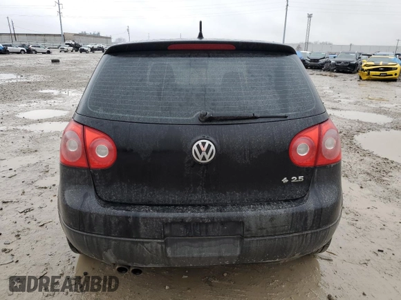 2009 Volkswagen Rabbit S with VIN WVWAB71K19W110539, listed as a Copart auction lot 85843454 with Not provided miles and Salvage title. Bid and sale history available at DreamBid. Image 6.