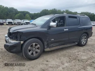 2006 Nissan Armada LE z VIN 5N1AA08A36N724013, wystawiony jako Copart lot #58265145 z przebiegiem 221 680 mil mil oraz Czysty tytuł • Clean title. Historia ofert i sprzedaży dostępna na DreamBid. Obrazek 1.