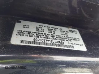 2008 Pontiac G8 GT with VIN 6G2EC57Y18L136838, listed as a IAAI auction lot 42034754 with 152,980 mi miles. Bid and sale history available at carsss.com. Image 9.