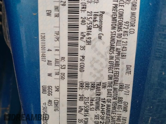 2012 Ford Focus SE z VIN 1FAHP3F22CL267562, wystawiony jako Copart lot #53556895 z przebiegiem 179 828 mil mil oraz Szkoda całkowita • Salvage title. Historia ofert i sprzedaży dostępna na DreamBid. Obrazek 13.