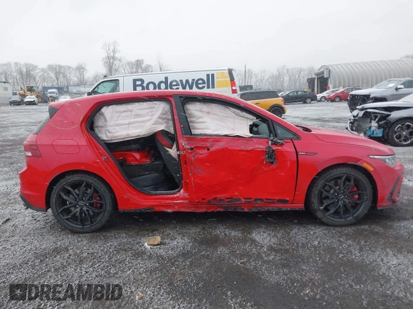 2023 Volkswagen Golf GTI 40th Anniversary Edition with VIN WVW9A7CD9PW191503, listed as a IAAI auction lot 41296669 with 25,306 mi miles. Bid and sale history available at carsss.com. Image 14.