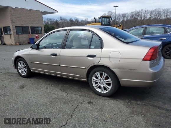 2001 Honda Civic LX with VIN 2HGES16541H601287, listed as a Copart auction lot 49763355 with 141,330 mi miles and Salvage Title. Bid and sale history available at carsss.com. Image 2.