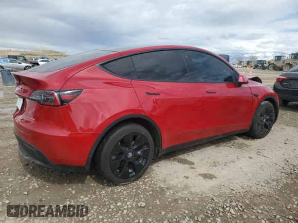 2020 Tesla Model Y Long Range with VIN 5YJYGDEE1LF009967, listed as a Copart auction lot 49920385 with Not Provided miles and Salvage Title. Bid and sale history available at DreamBid. Image 3.