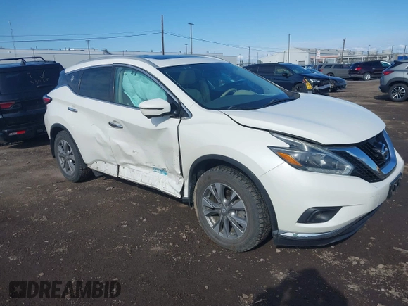 2018 Nissan Murano SV with VIN 5N1AZ2MH7JN139502, listed as a IAAI auction lot 42038269 with 43,291 mi miles and . Bid and sale history available at DreamBid. Image 1.