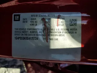 2016 Buick Verano Group с VIN 1G4PS5SK0G4175724, выставлен на аукционе Copart как лот 65691525 с пробегом Не указан миль и Списание • Salvage title. История ставок и продаж доступна на DreamBid. Изображение 12.