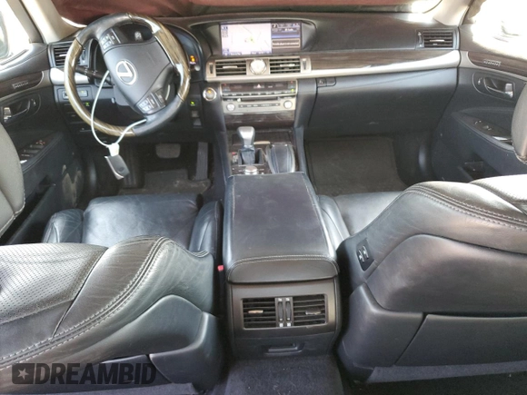 2013 Lexus LS 460 with VIN JTHCL5EF2D5019526, listed as a Copart auction lot 55359565 with 115,173 mi miles and Salvage title. Bid and sale history available at DreamBid. Image 8.