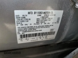 2020 Ford Explorer ST with VIN 1FM5K8GCXLGA61569, listed as a Copart auction lot 54600145 with 36,685 mi miles and Salvage Title. Bid and sale history available at carsss.com. Image 12.