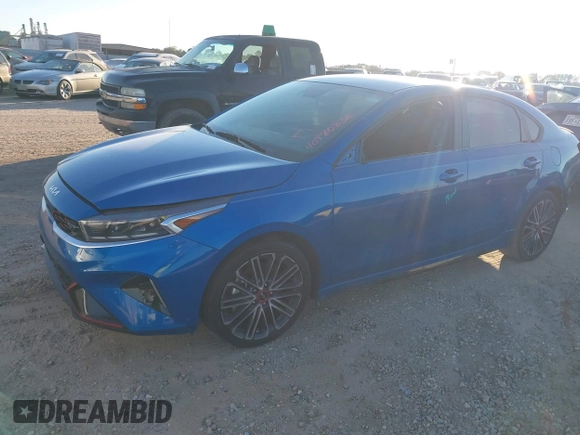 2022 Kia Forte GT with VIN 3KPF44AC8NE495741, listed as a IAAI auction lot 40980838 with 40,758 mi miles. Bid and sale history available at carsss.com. Image 2.
