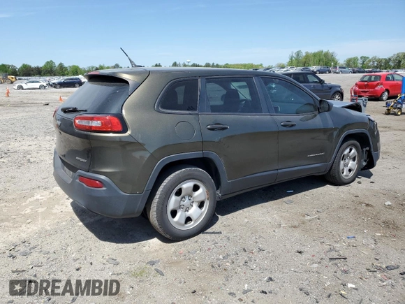 2014 Jeep Cherokee Sport with VIN 1C4PJLAB6EW212564, listed as a Copart auction lot 54355115 with 138,401 mi miles and Salvage Title. Bid and sale history available at DreamBid. Image 3.