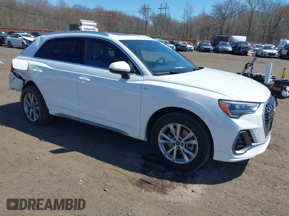 2021 Audi Q3 S line Premium with VIN WA1DECF32M1054786, listed as a IAAI auction lot 42065278 with 47,615 mi miles and . Bid and sale history available at DreamBid. Image 1.