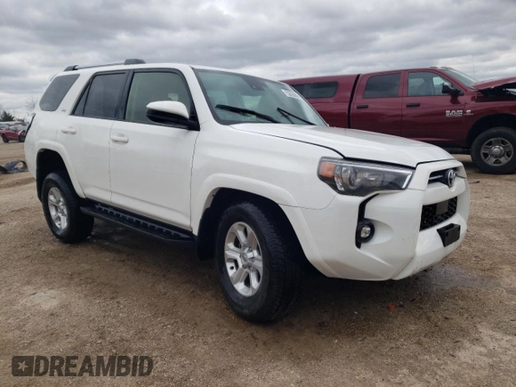 2023 Toyota 4Runner SR5 with VIN JTEEU5JR7P5297006, listed as a Copart auction lot 53828885 with 34,777 mi miles and Salvage title. Bid and sale history available at DreamBid. Image 4.