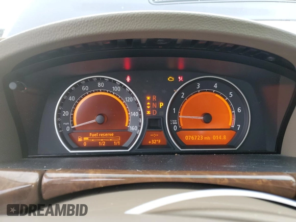 2003 BMW 7 Series 745Li with VIN WBAGN63433DR15033, listed as a Copart auction lot 41573015 with 76,723 mi miles and Salvage Title. Bid and sale history available at carsss.com. Image 9.