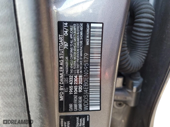 2014 Mercedes-Benz CLA-Class CLA 250 with VIN WDDSJ4EB0EN095179, listed as a Copart auction lot 46391255 with 147,020 mi miles and Salvage Title. Bid and sale history available at carsss.com. Image 15.