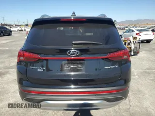 2021 Hyundai Santa Fe Hybrid Blue with VIN KM8S2DA16MU008325, listed as a Copart auction lot 77425294 with 15,266 mi miles and Salvage Title. Bid and sale history available at carsss.com. Image 6.