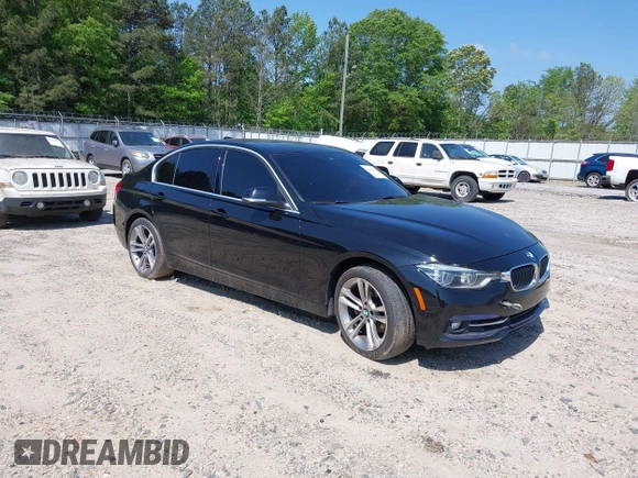 2018 BMW 3 Series 330i with VIN WBA8B9G58JNV00184, listed as a IAAI auction lot 42136004 with 109,896 mi miles. Bid and sale history available at carsss.com. Image 1.