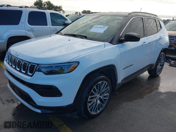 2023 Jeep Compass Limited with VIN 3C4NJDCN3PT541204, listed as a IAAI auction lot 41233651 with 16,757 mi miles and . Bid and sale history available at DreamBid. Image 20.