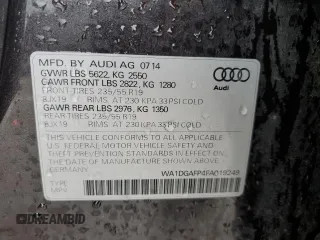 2015 Audi Q5 Premium Plus with VIN WA1DGAFP4FA019249, listed as a Copart auction lot 55855715 with 102,122 mi miles and Salvage title. Bid and sale history available at DreamBid. Image 13.