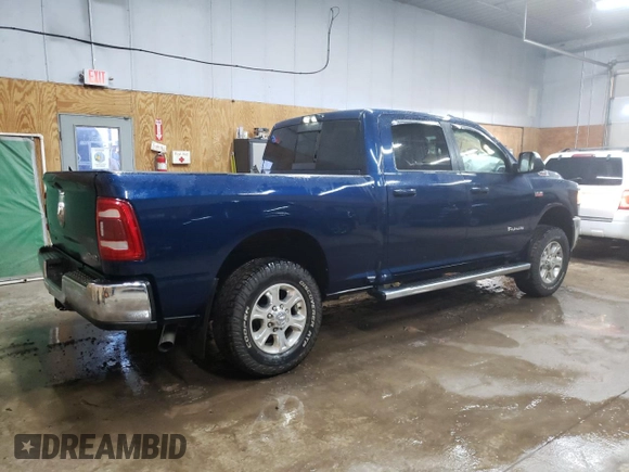 2022 Ram 2500 Big Horn with VIN 3C6UR5DJ6NG143228, listed as a Copart auction lot 80479734 with 12,581 mi miles and Salvage Title. Bid and sale history available at carsss.com. Image 3.