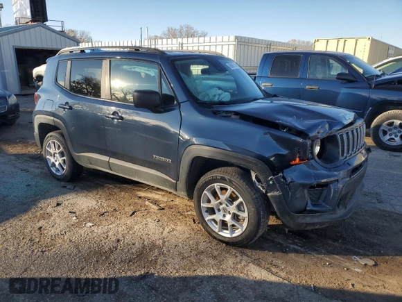 2022 Jeep Renegade Sport z VIN ZACNJDA15NPN60578, wystawiony jako Copart lot #80983114 z przebiegiem 34 394 mil mil oraz Szkoda całkowita • Salvage title. Historia ofert i sprzedaży dostępna na DreamBid. Obrazek 4.