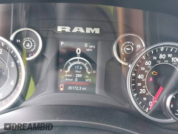 2024 Ram 2500 Big Horn with VIN 3C6UR5DL9RG283488, listed as a IAAI auction lot 42161804 with 35,172 mi miles. Bid and sale history available at carsss.com. Image 7.