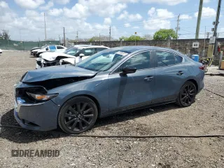 2025 Mazda 3 S Carbon Edition with VIN 3MZBPBCM2SM455573, listed as a Copart auction lot 54517615 with 3,844 mi miles and Clean Title. Bid and sale history available at DreamBid. Image 1.