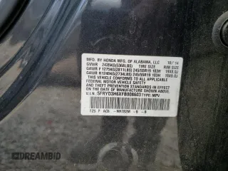2015 Acura MDX Technology z VIN 5FRYD3H6XFB008603, wystawiony jako Copart lot #55854225 z przebiegiem Nie podano mil oraz Szkoda całkowita • Salvage title. Historia ofert i sprzedaży dostępna na DreamBid. Obrazek 14.