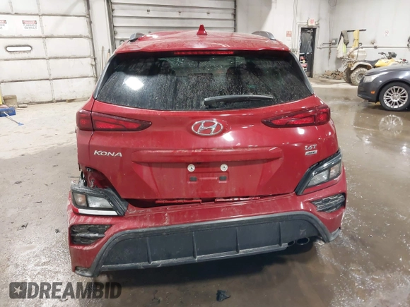 2022 Hyundai Kona N Line with VIN KM8K3CA39NU771109, listed as a IAAI auction lot 41509985 with 21,231 mi miles. Bid and sale history available at carsss.com. Image 17.