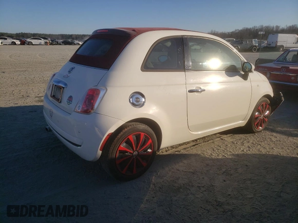 2013 FIAT 500 Pop with VIN 3C3CFFDR7DT741833, listed as a Copart auction lot 46635955 with 213,007 mi miles and Salvage Title. Bid and sale history available at carsss.com. Image 3.