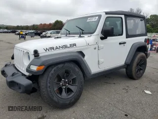 2018 Jeep Wrangler Sport with VIN 1C4GJXAG6JW168823, listed as a Copart auction lot 64035115 with 90,387 mi miles and Salvage title. Bid and sale history available at DreamBid. Image 1.