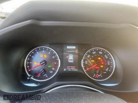 2022 Toyota RAV4 XLE Premium with VIN 2T3A1RFV7NW267132, listed as a Copart auction lot 57172245 with 21,350 mi miles and Salvage title. Bid and sale history available at DreamBid. Image 9.