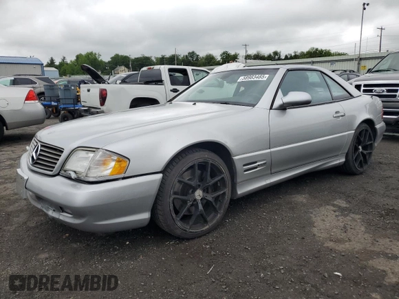 1999 Mercedes-Benz SL 500 with VIN WDBFA68F1XF177603, listed as a Copart auction lot 58983485 with 120,737 mi miles and Salvage title. Bid and sale history available at DreamBid. Image 1.